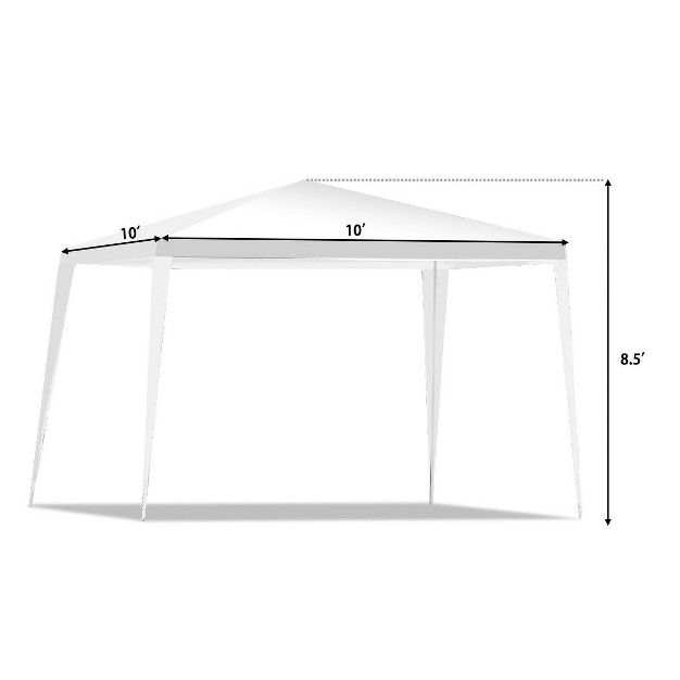 Costway 10 x27 x10 x27 Outdoor Heavy Duty Pavilion Cater Events Outdoor Party Wedding Tent White