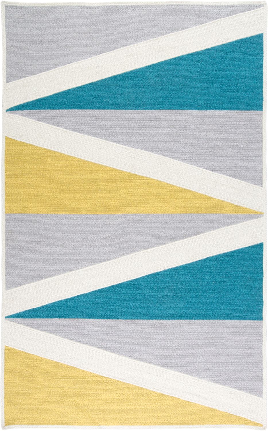 Chole Machine Braided Blue and Yellow Rug by BD Fine