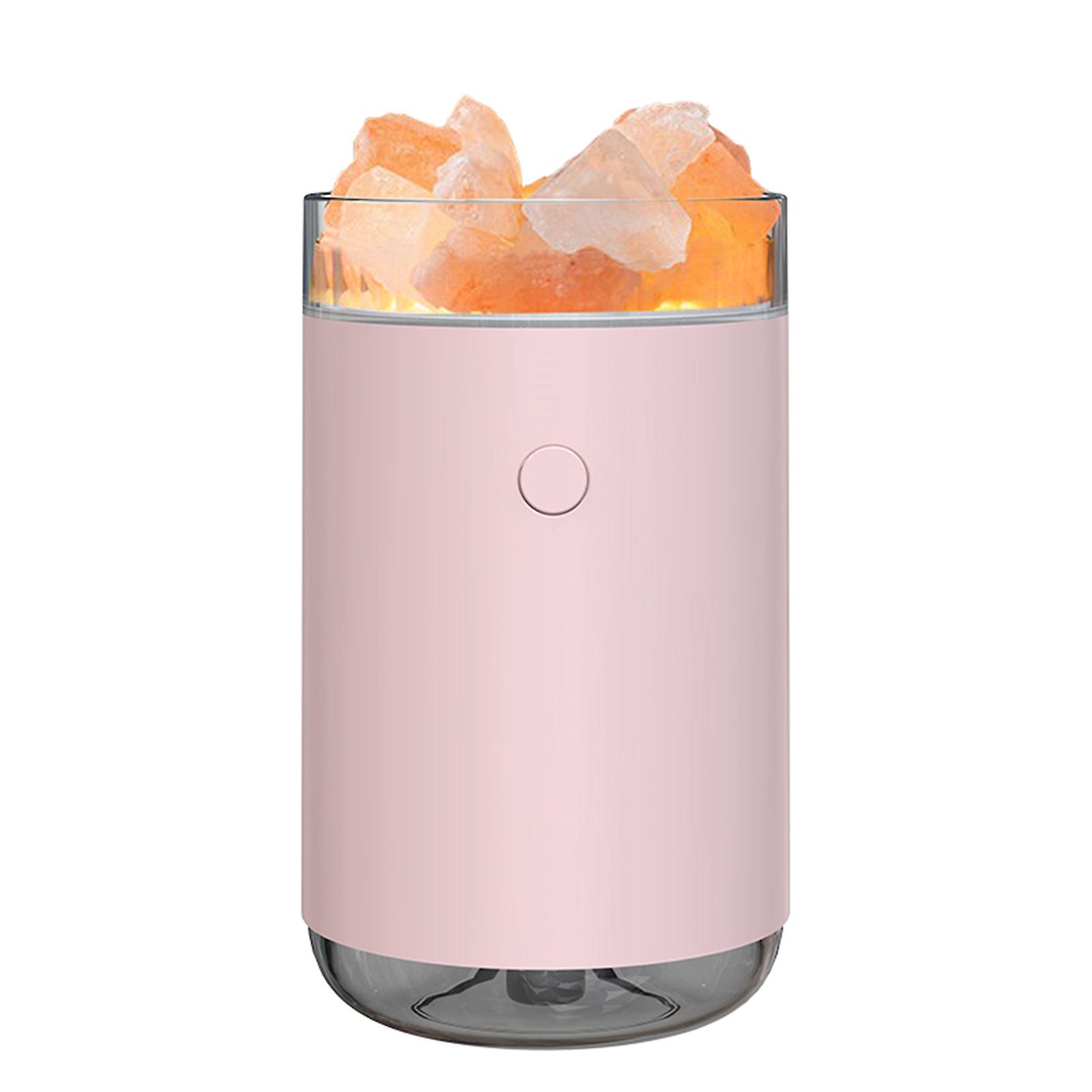 Pink 3 In 1 Aroma Diffuser Humidifier With Salt Lamp 6 Colors Changing Leds Night Light 260ml Usb Powered Air Purifier For Home Office