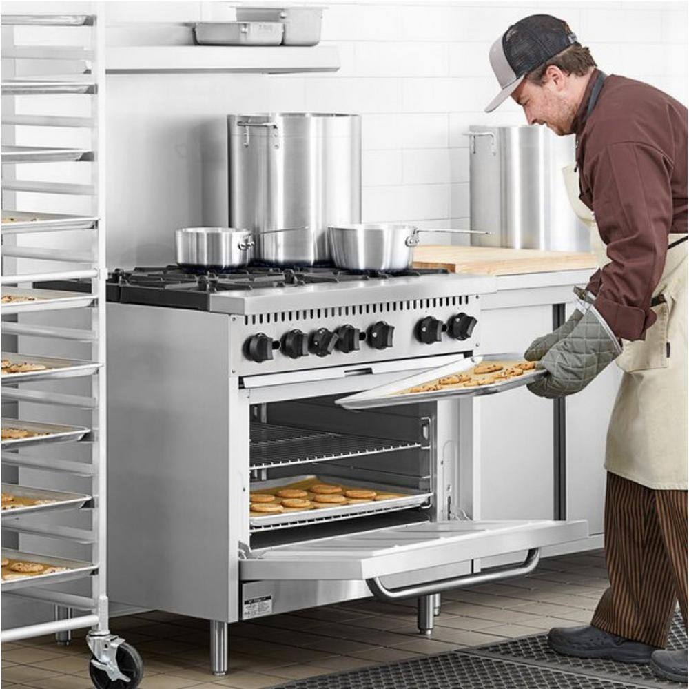 Cooler Depot 36 in. 4.5 cu. ft. 6 Burner Commercial Gas Range in Stainless Steel DXXCD-R6