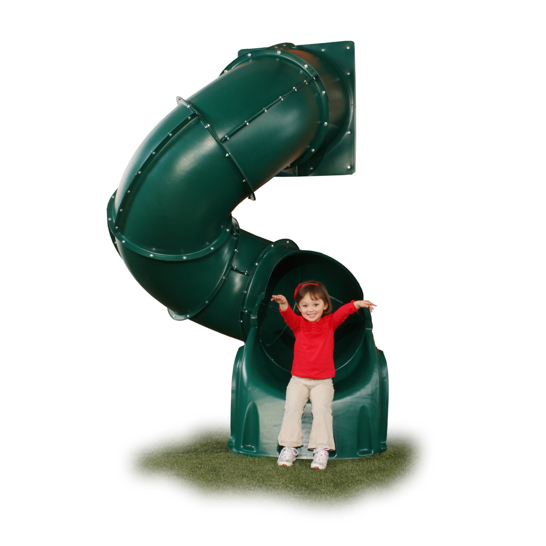 Swing-N-Slide 5 Foot Turbo Tube Slide with Lifetime Warranty， Green