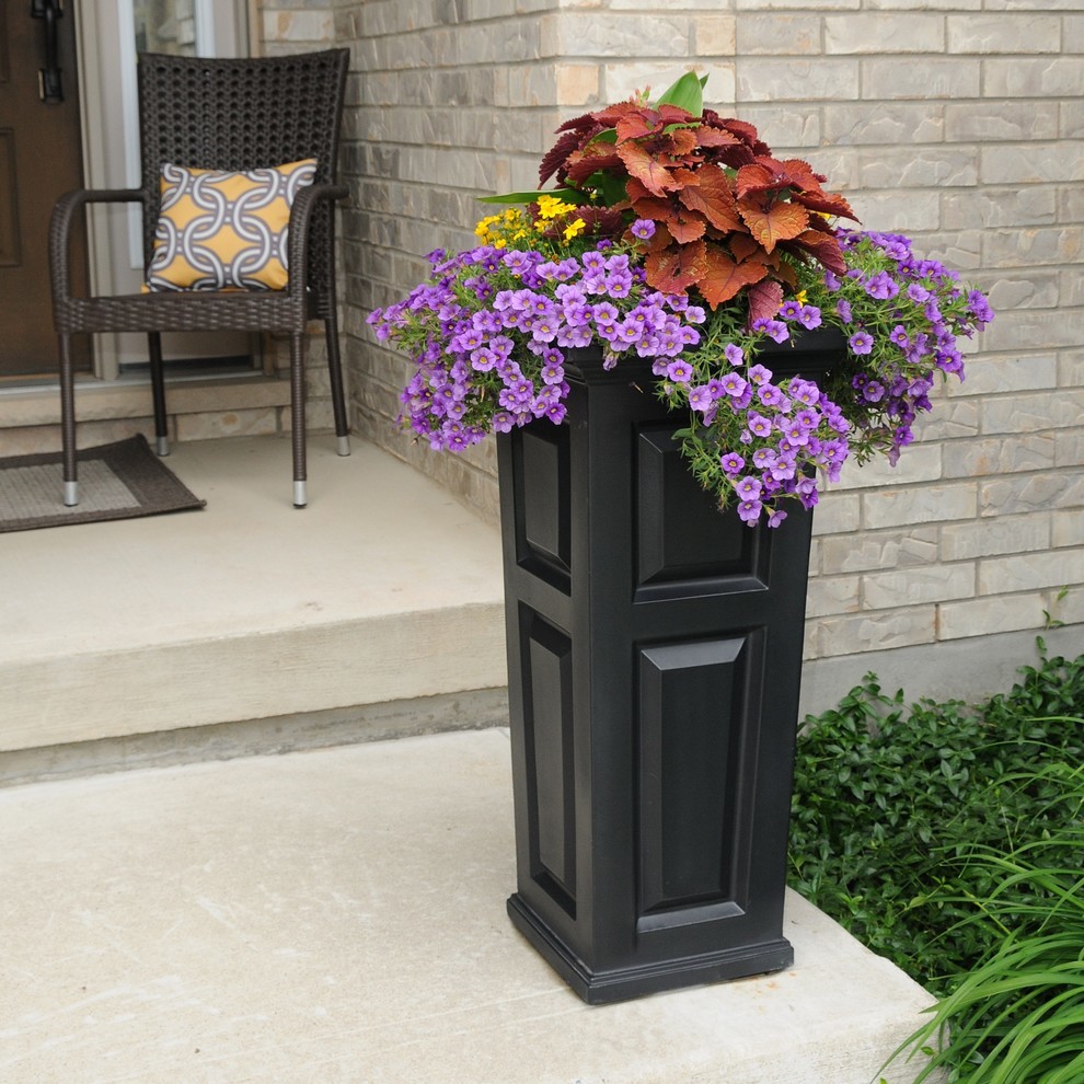 Mayne Nantucket Tall Patio Planter   Transitional   Outdoor Pots And Planters   by Mid Atlantic Mailbox Inc  Houzz