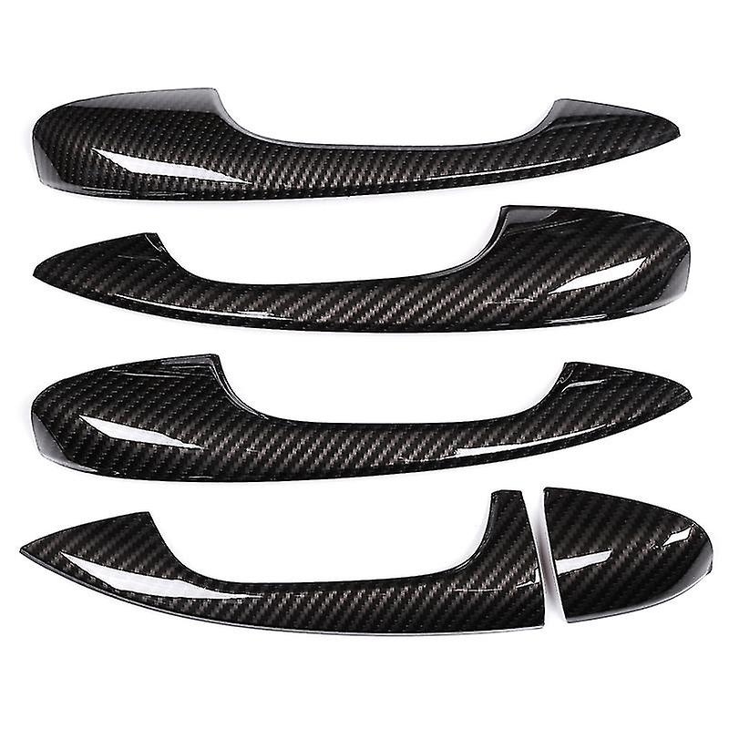 Abs Carbon Fiber Door Handle Cover Trim Sticker For Mercedes C Class W205 Glc X253 E Class W213 Car