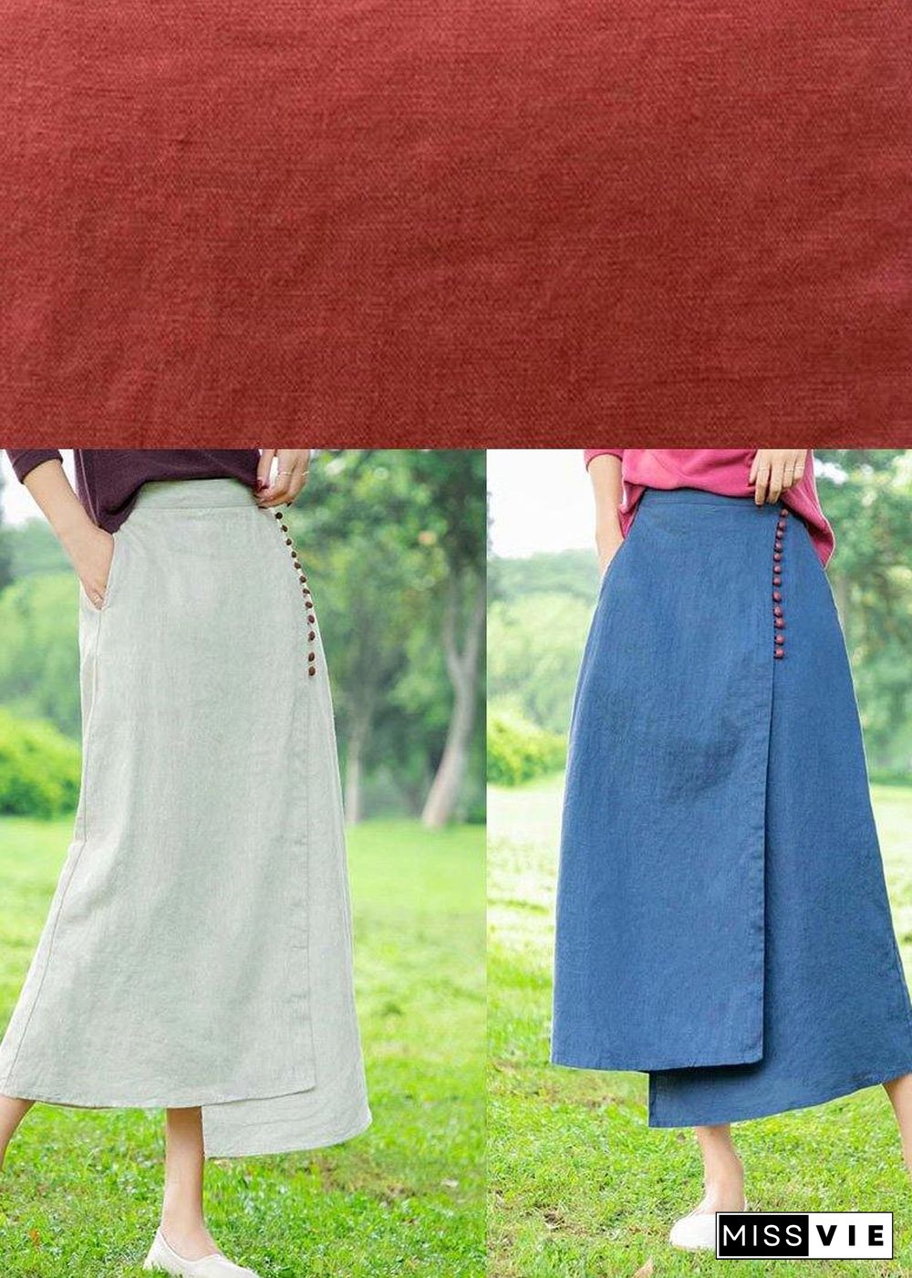 New Retro Blue irregular skirt