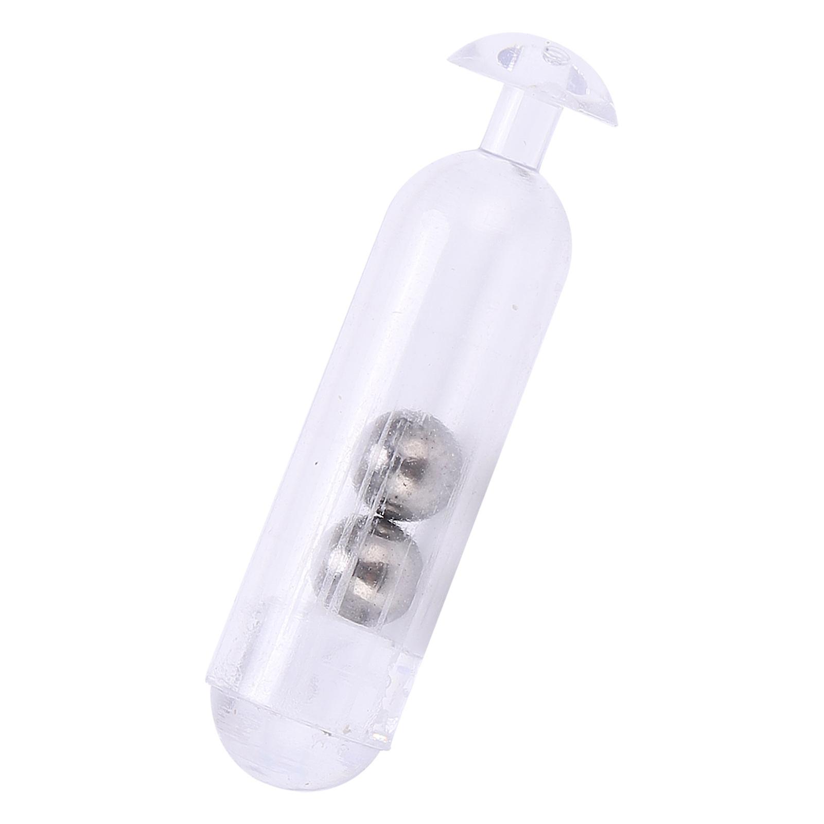 50pcs 21mm Plastic Rattles Shake Fishing Lure Bait Insert Tube Rattles For Soft Fishtransparent White