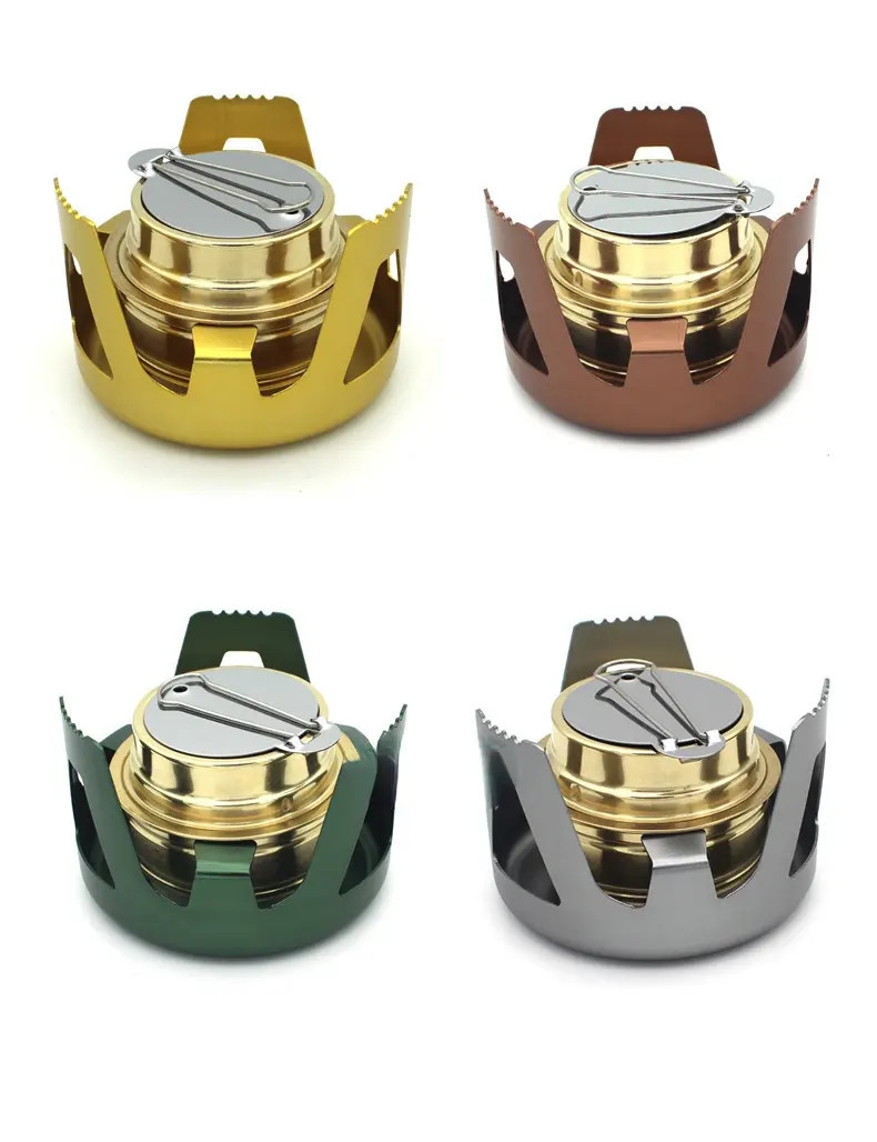 NEWest Safe Mini Portable Mini Aluminium oy Brass Burner for Outdoor Camping Hiking Backpacking Picnic Alcohol Stove Burner