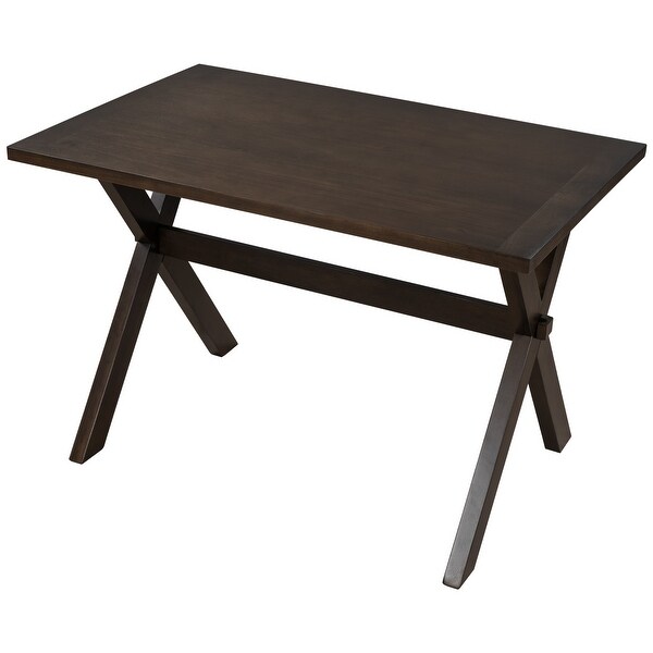 Wood X-shape Legs Kitchen Dining Table for Small Places