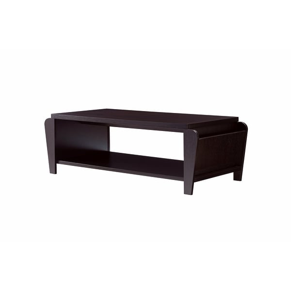 Furniture of America Rafi Contemporary Brown 56-inch 1-shelf Coffee Table