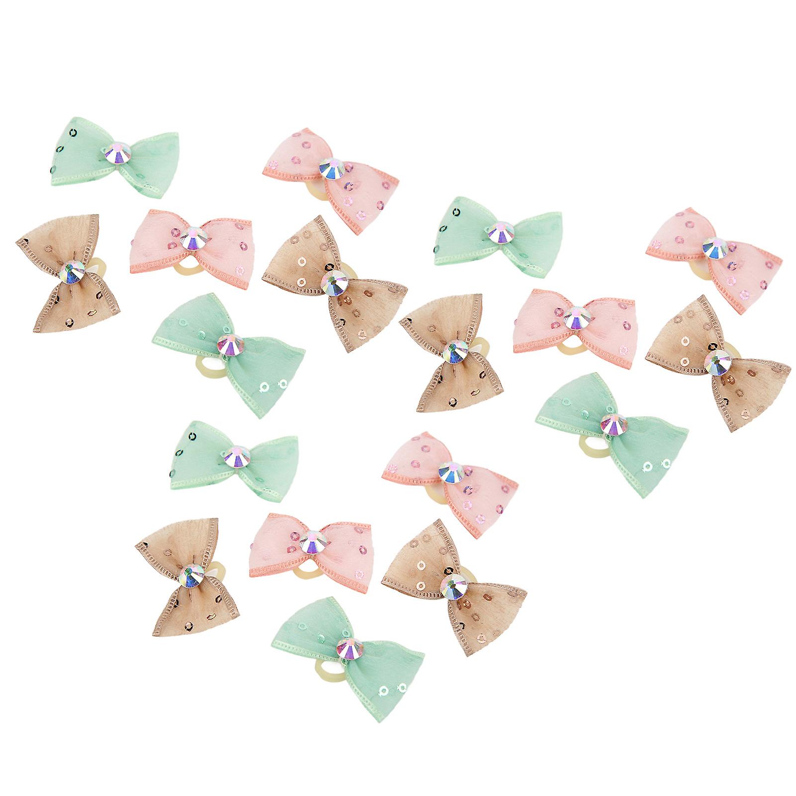 18pcs Pet Grooming Bows Cute And Stylish Ribbon Puppy Hair Bows For Pet Dogs Little Girls Long Hair Pet