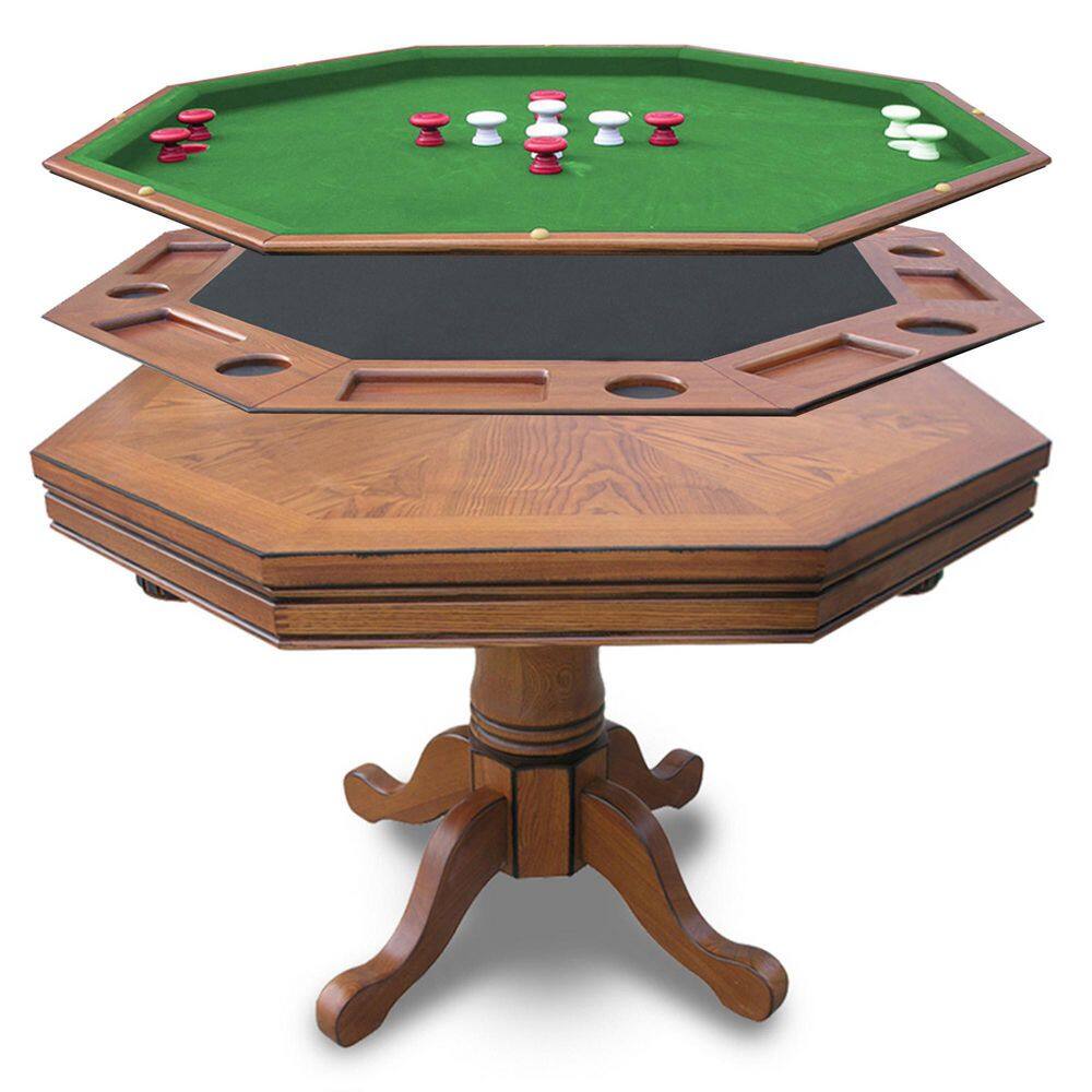 Hathaway Kingston Oak 3 in. -1 Poker Table BG2351T