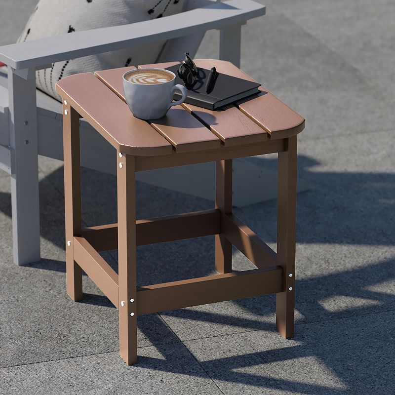 Flash Furniture Charlestown All-Weather Adirondack Side Table