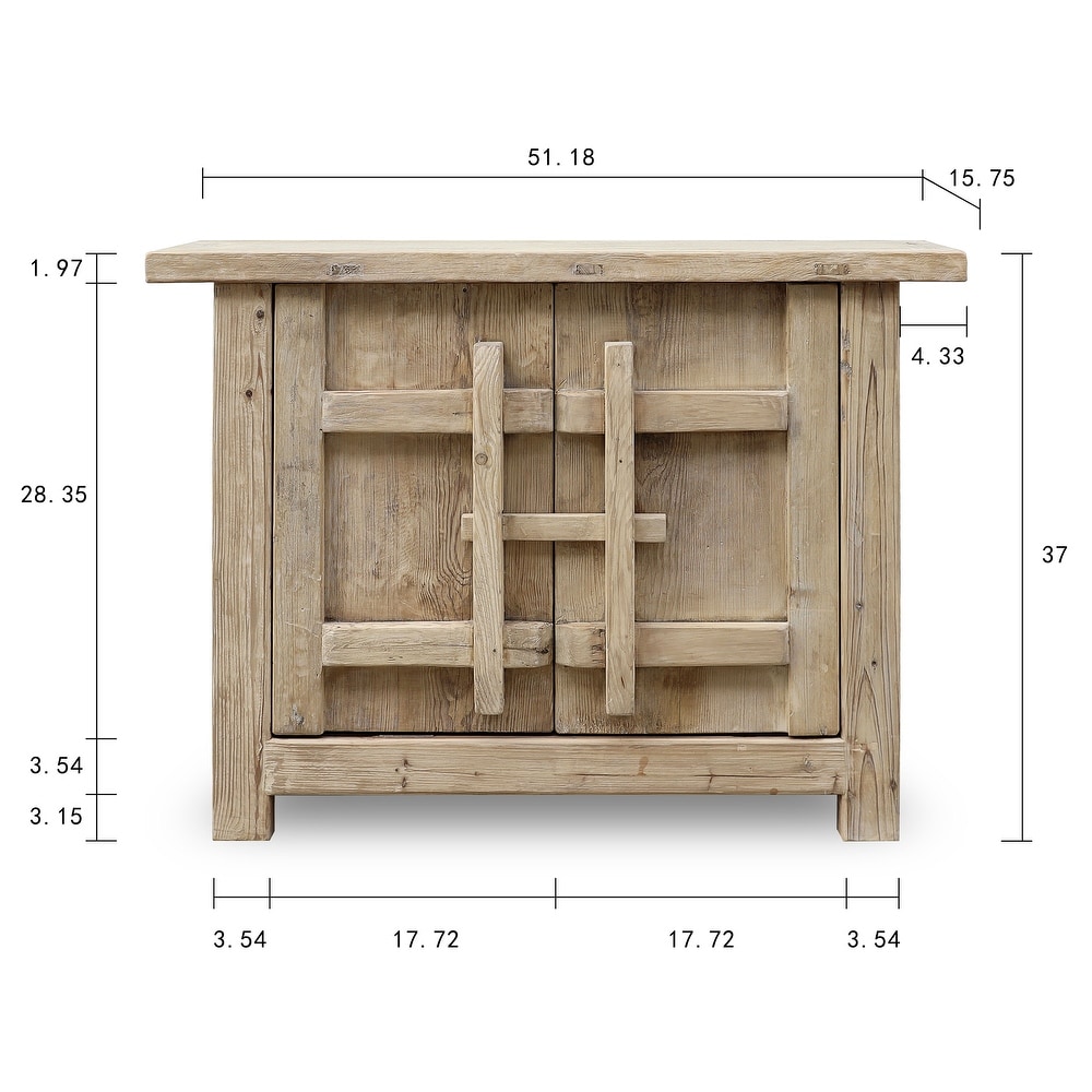 Artissance Amalfi Patrician One Door Cabinet  Weathered Natural 51x16x37H