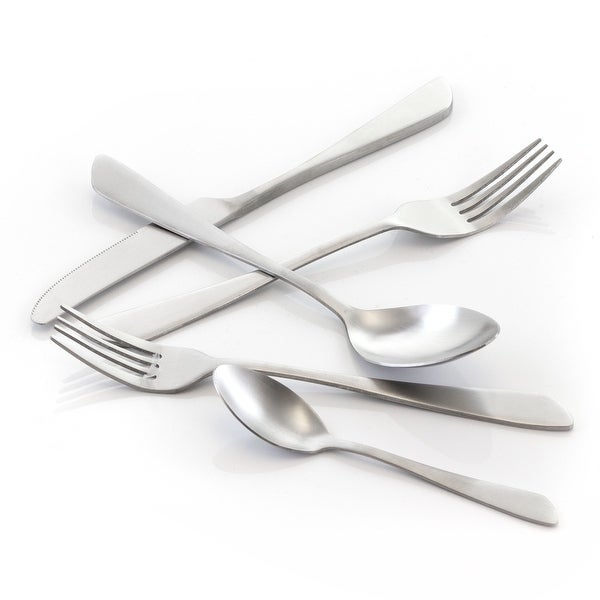 20 Piece Stainless Steel Flatware Set in Silver