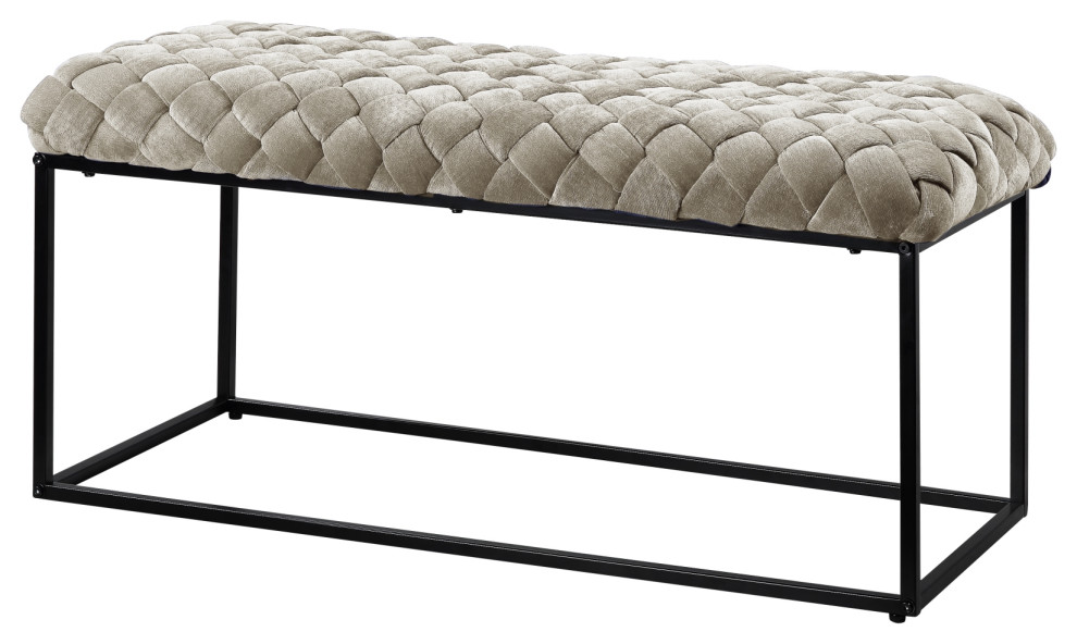 Loft Lyfe Lucille Bench Upholstered  Velvet   Industrial   Upholstered Benches   by Inspired Home  Houzz