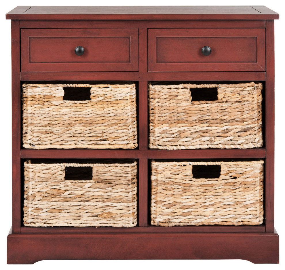 Mitzy Storage Unit  Red   Tropical   Accent Chests And Cabinets   by Rustic Home Furniture Deco  Houzz