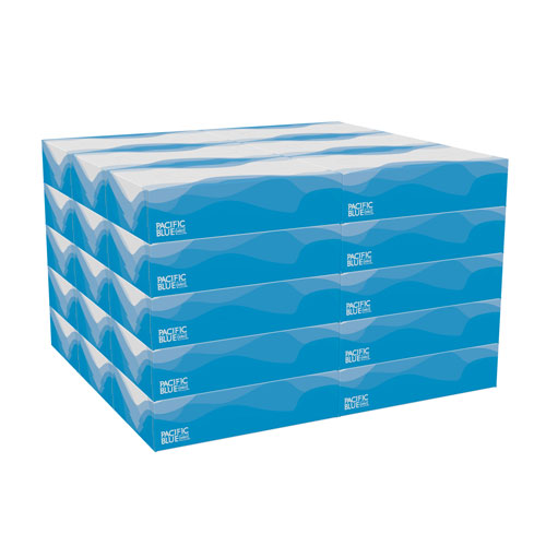 Georgia Pacific Pacific Blue Select 2-Ply Facial Tissue by GP Pro (Georgia-Pacific) | Flat Box， 2 Ply， 100 Sheet， White | GPC48100