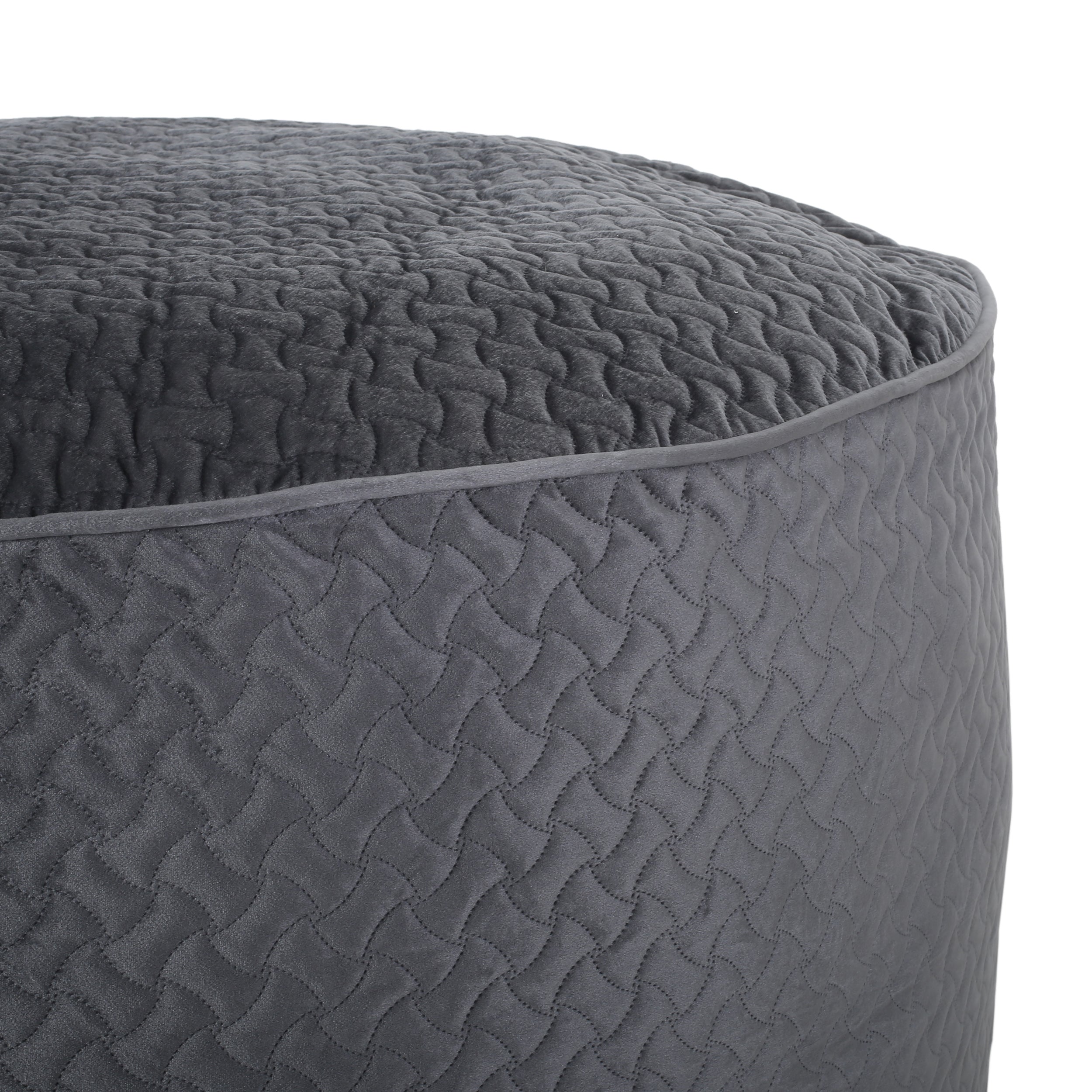 Vito Glam 4 Foot Velvet Quilt Patterned Beanbag