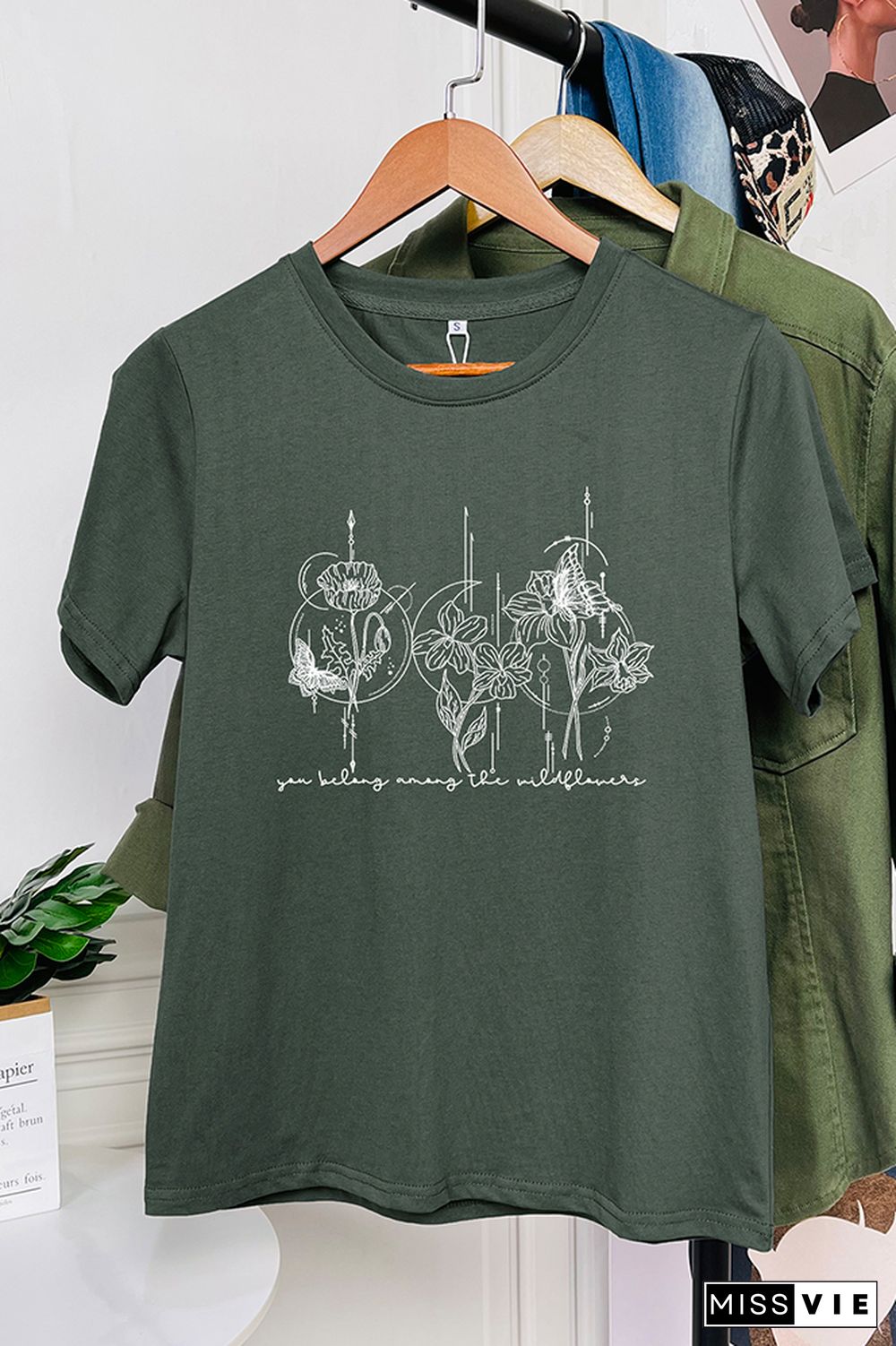 You Belong Among the Wildflower Graphic T-Shirt Wholesale