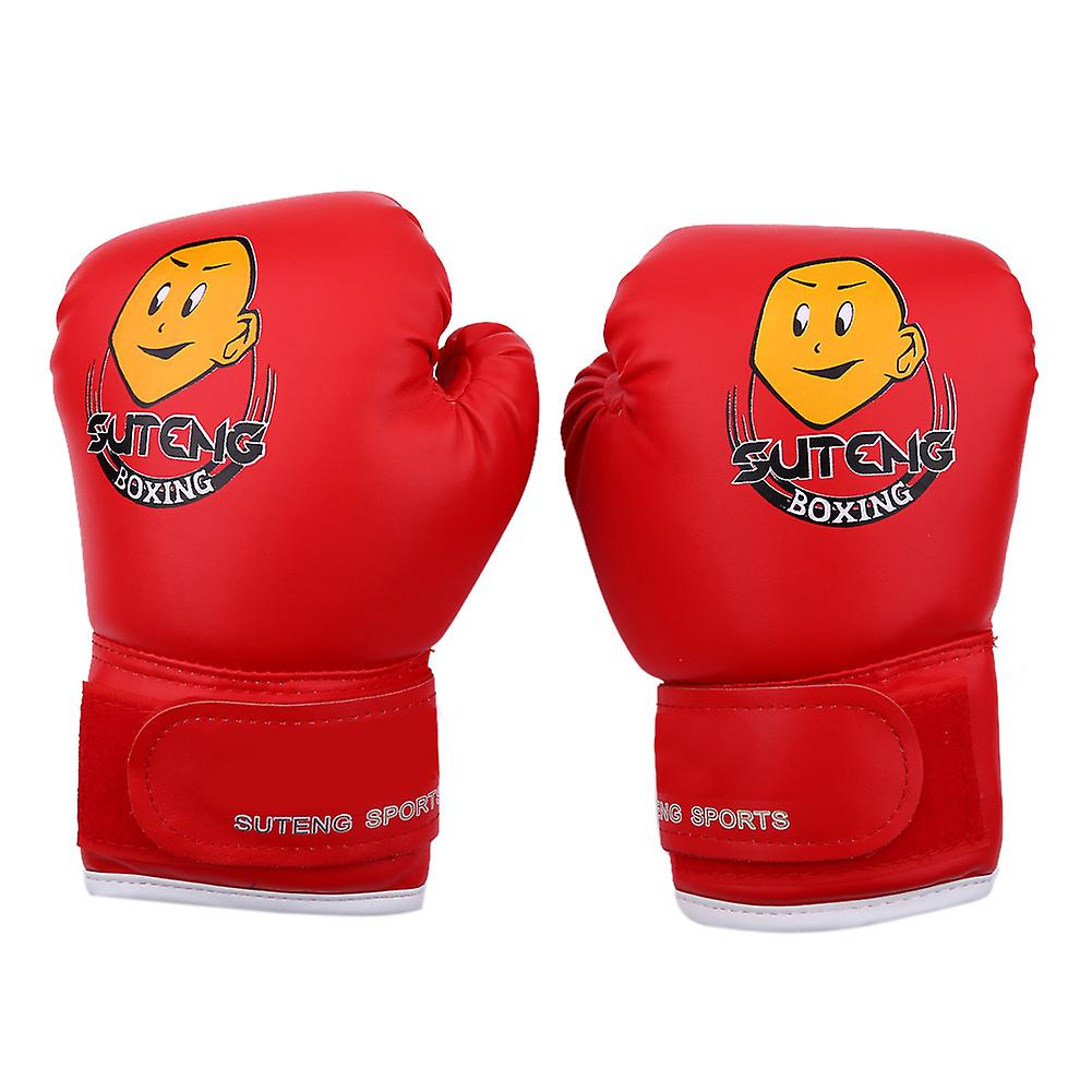 Kids Boxing Fighting Muay Thai Sparring Punching Kickboxing Grappling Sandbag Gloves Red