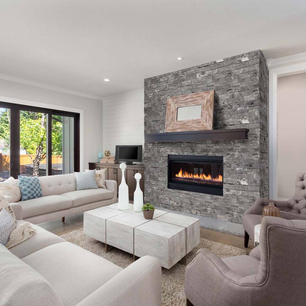 Evolve Stone National True Phantom Shadow Fire Rated Flat Stone Veneer (14.25 sq. ft. per Box) FR-NT-PS-F