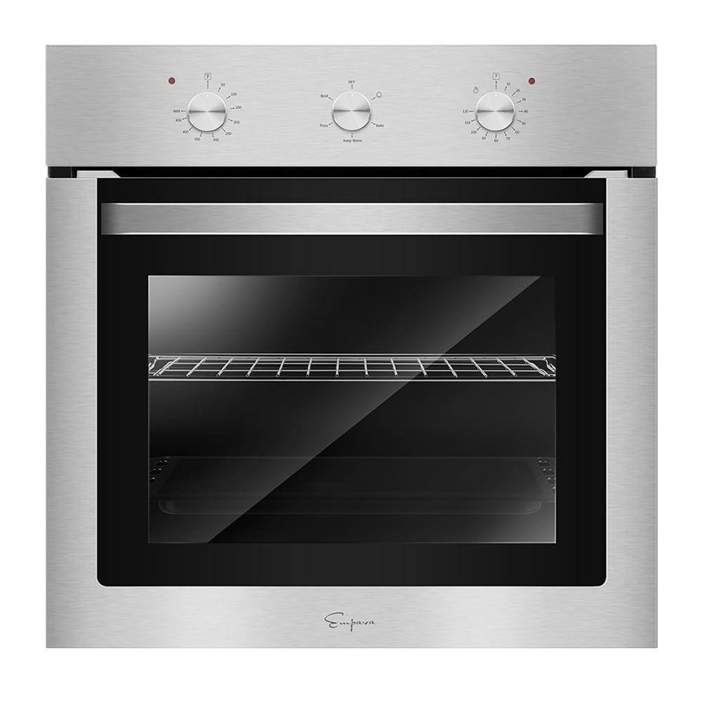 Empava 24 in. Single Electric Wall Oven with Knob Controls in Stainless Steel EPV-24WOA01