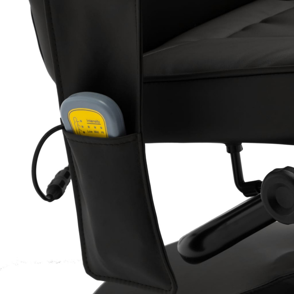 vidaXL Massage Chair Swivel Massage Recliner with Foot Stool Brown Faux Leather   Massage Chairs   by vidaXL LLC  Houzz