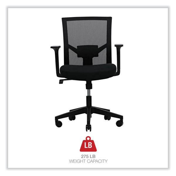 Workspace by Alera Mesh Back Fabric Task Chair， Supports Up to 275 lb， 17.32