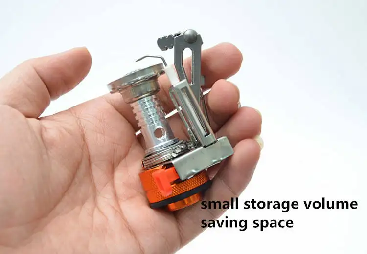 Outdoor Portable Stainless Steel Kitchen Camping Folding Mini Stove Gas Camp with Case Packaging