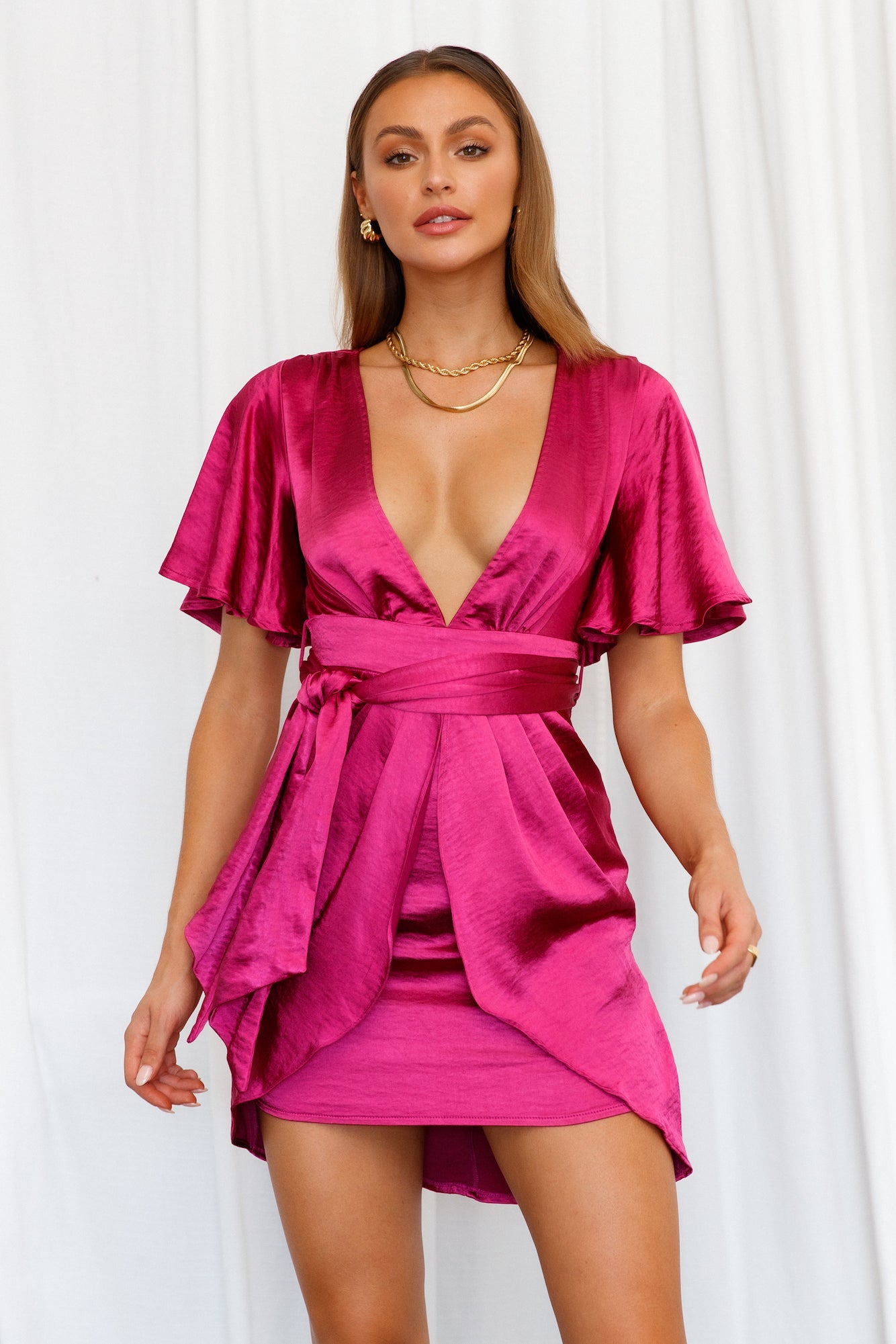 Another World Dress Fuchsia