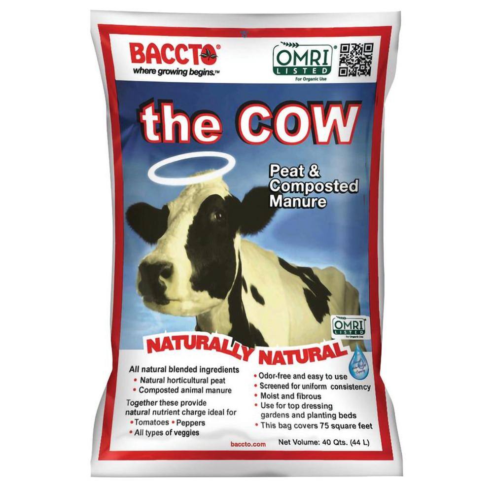 40 Qt. Baccto Wholly Cow Horticulture Peat and Composted Manure (6-Pack) 6 x 1640