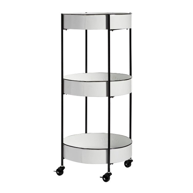 34 X 16 Farmhouse Metal Storage Cart White Olivia amp May