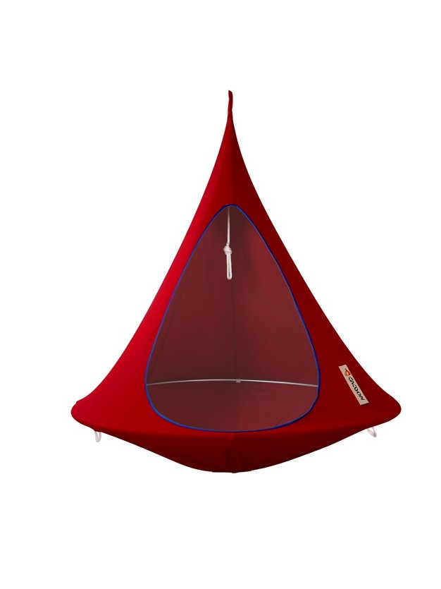 The Hamptons Collection 60 Red Heavy Duty Hanging Cacoon Chair With Hanging Hardware