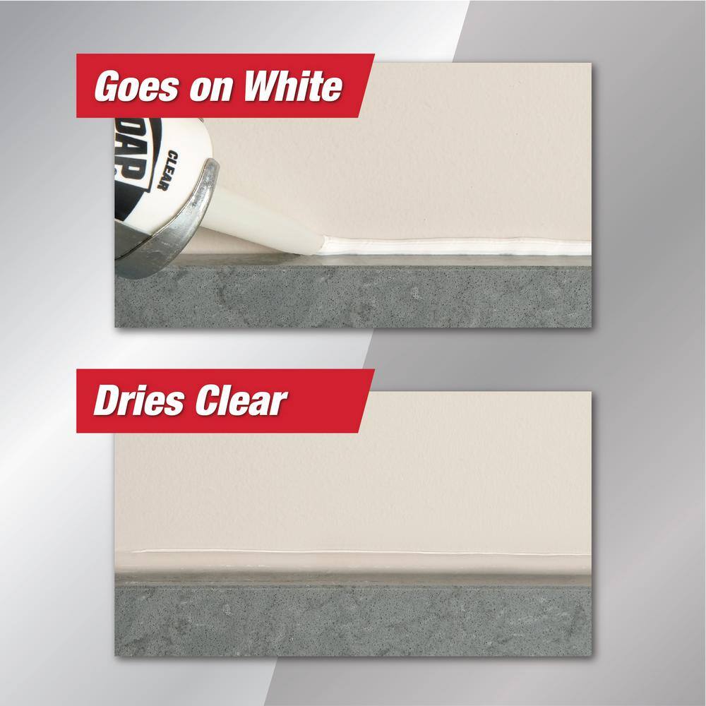 DAP Kwik Seal Ultra 5.5 oz. Clear Advanced Siliconized Kitchen and Bath Caulk 18902