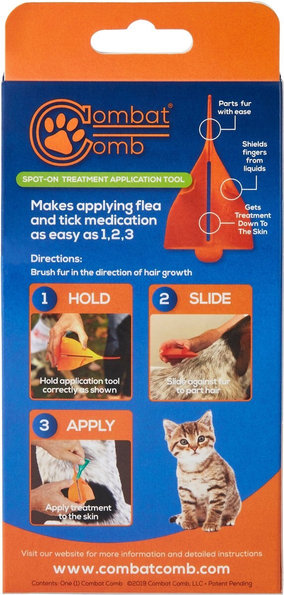 Combat Comb Flea Comb for Dogs， Cats and Horses