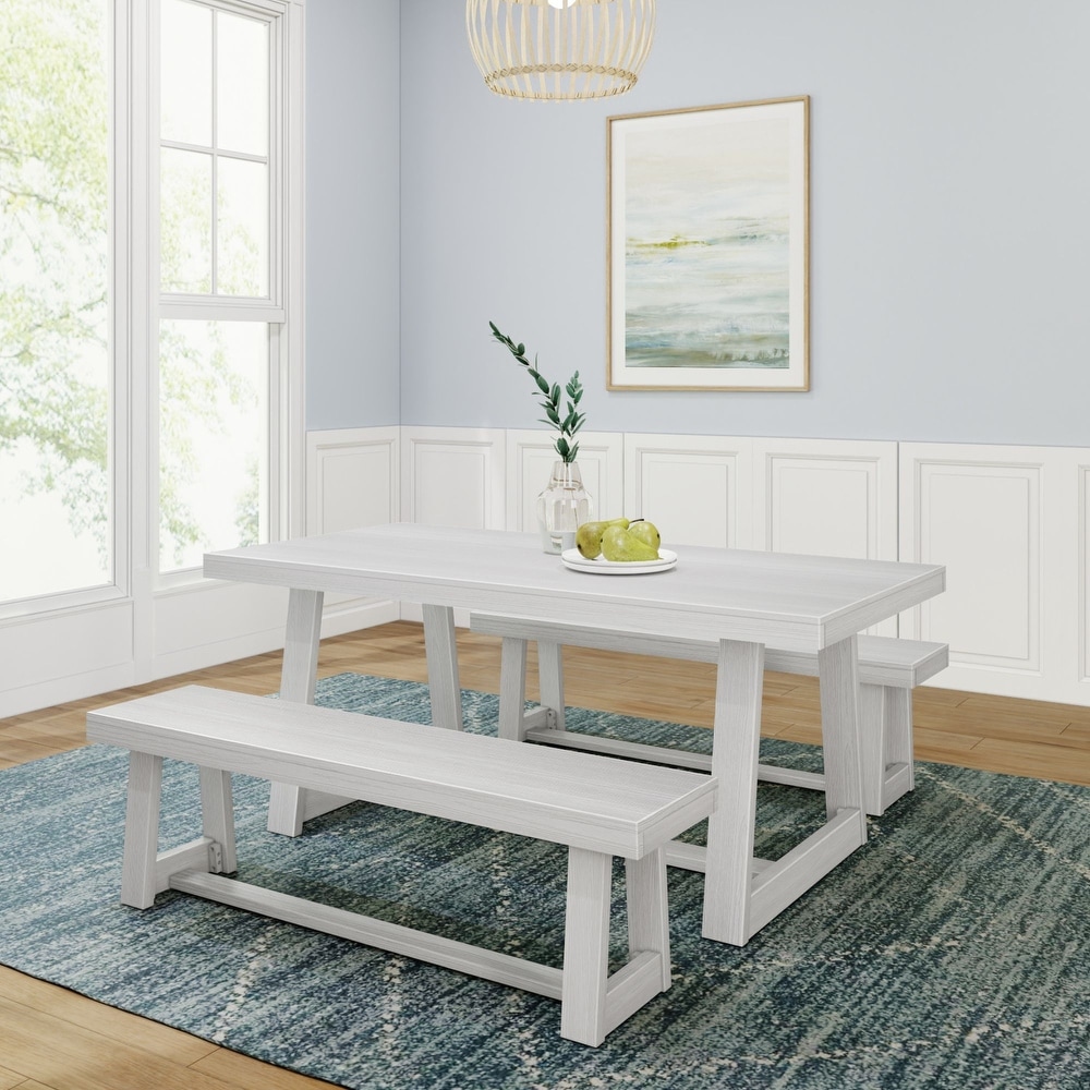 Plank and Beam Classic Dining Table and Benches