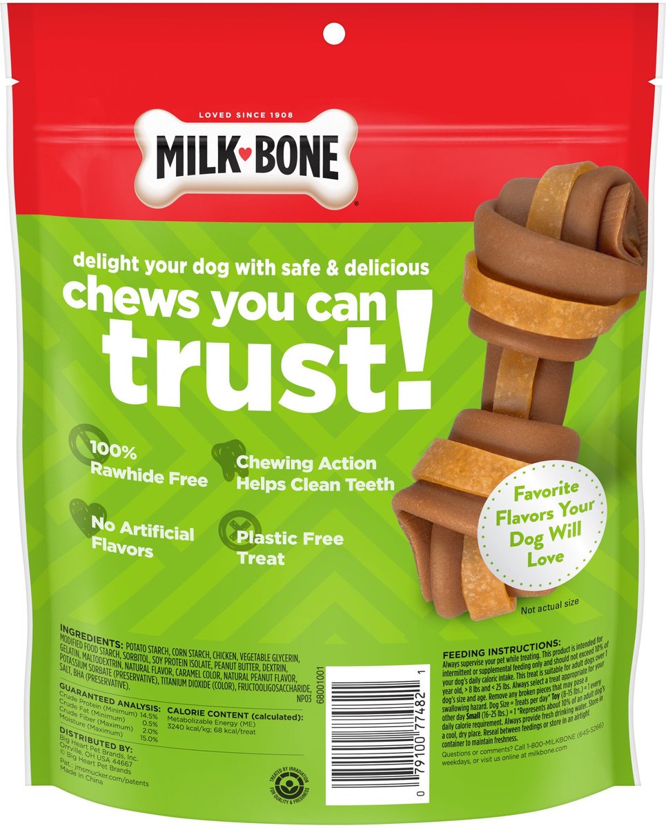 Milk-Bone Gnaw Bones Mini Peanut Butter and Chicken Flavor Dog Treats