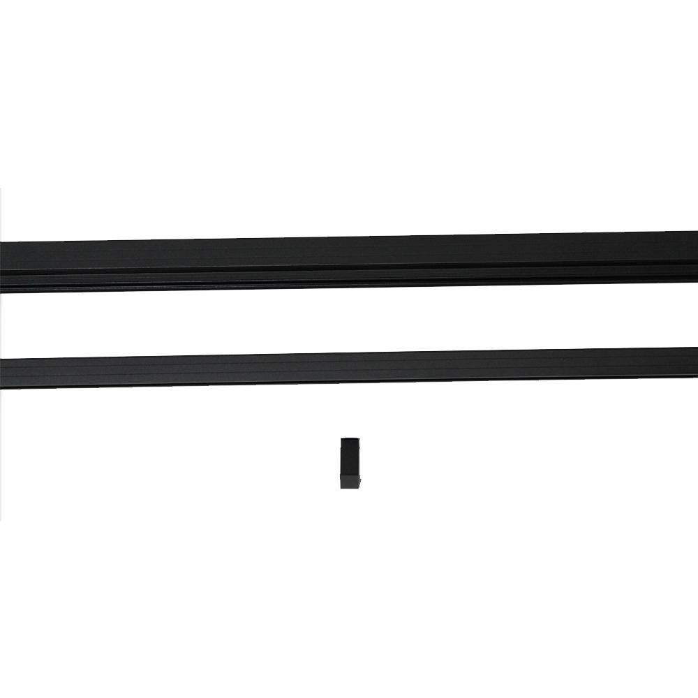 Vista Railing Systems Inc Vista Aluminum 8 ft. Textured Black Aluminum Level Top and Bottom Rail Pack PB7458XB0Y