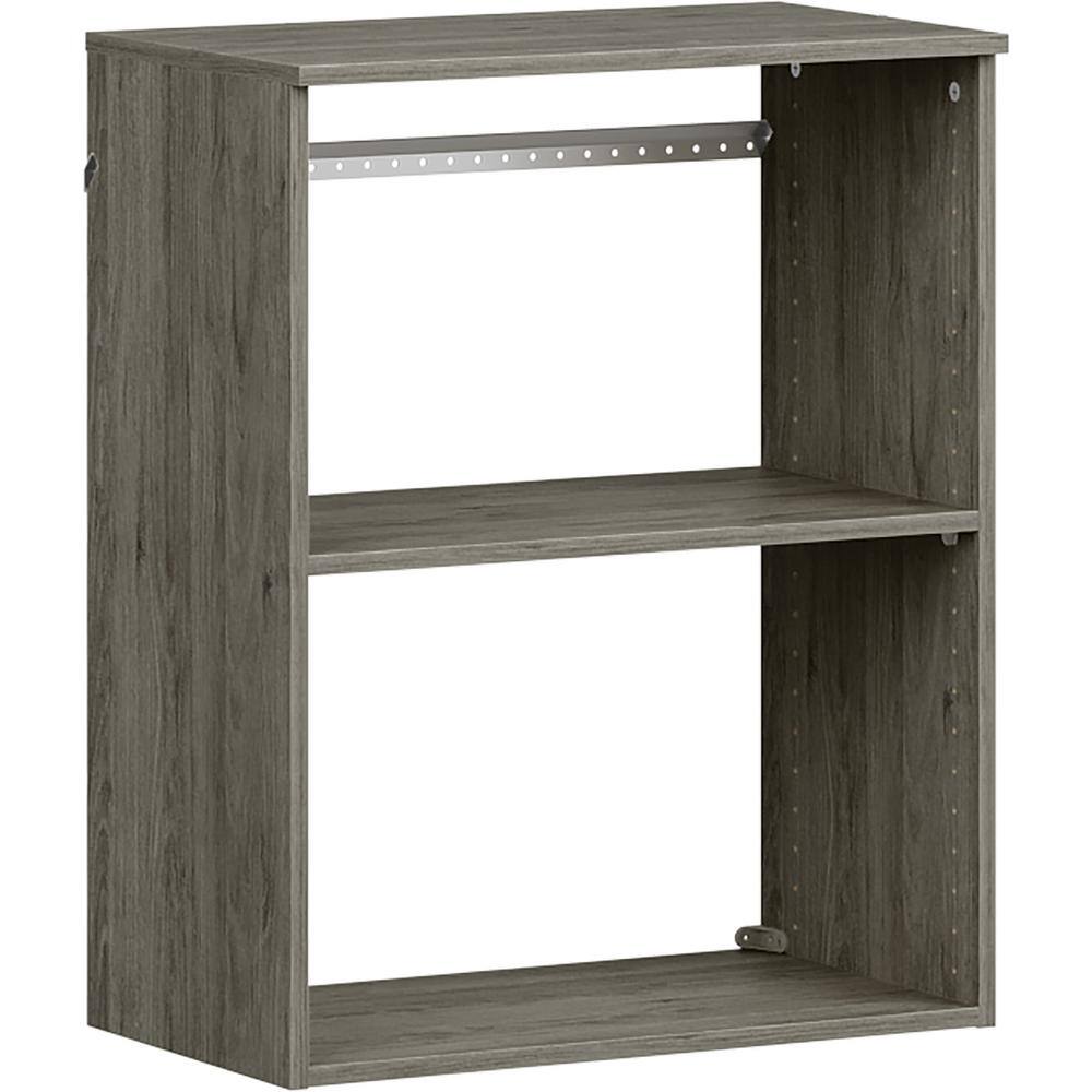 ClosetMaid Style+ 55.12 in. W - 121.12 in. W Coastal Teak Laundry Room Cabinet Kit with Top Shelves and Shaker Doors 10000-02191