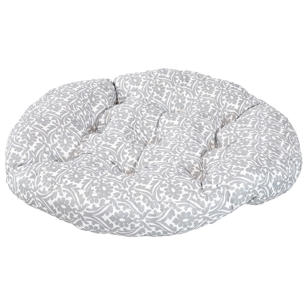 Sunnydaze Polyester Large Round Floor Cushion   Set of 2