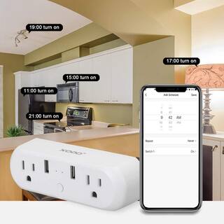 Xodo Wi-Fi Smart Plug Outlet 10A USB ConnectorsCompatible w Alexa and Google AssistantRemote App ControlETL Listed2-Pack WP3 (2-Pack)