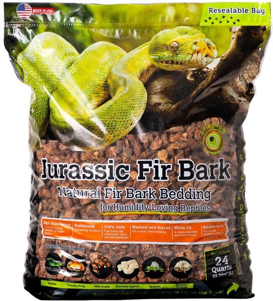 Galapagos  Jurassic Fir Bark Reptile Bedding， 24-qt bag