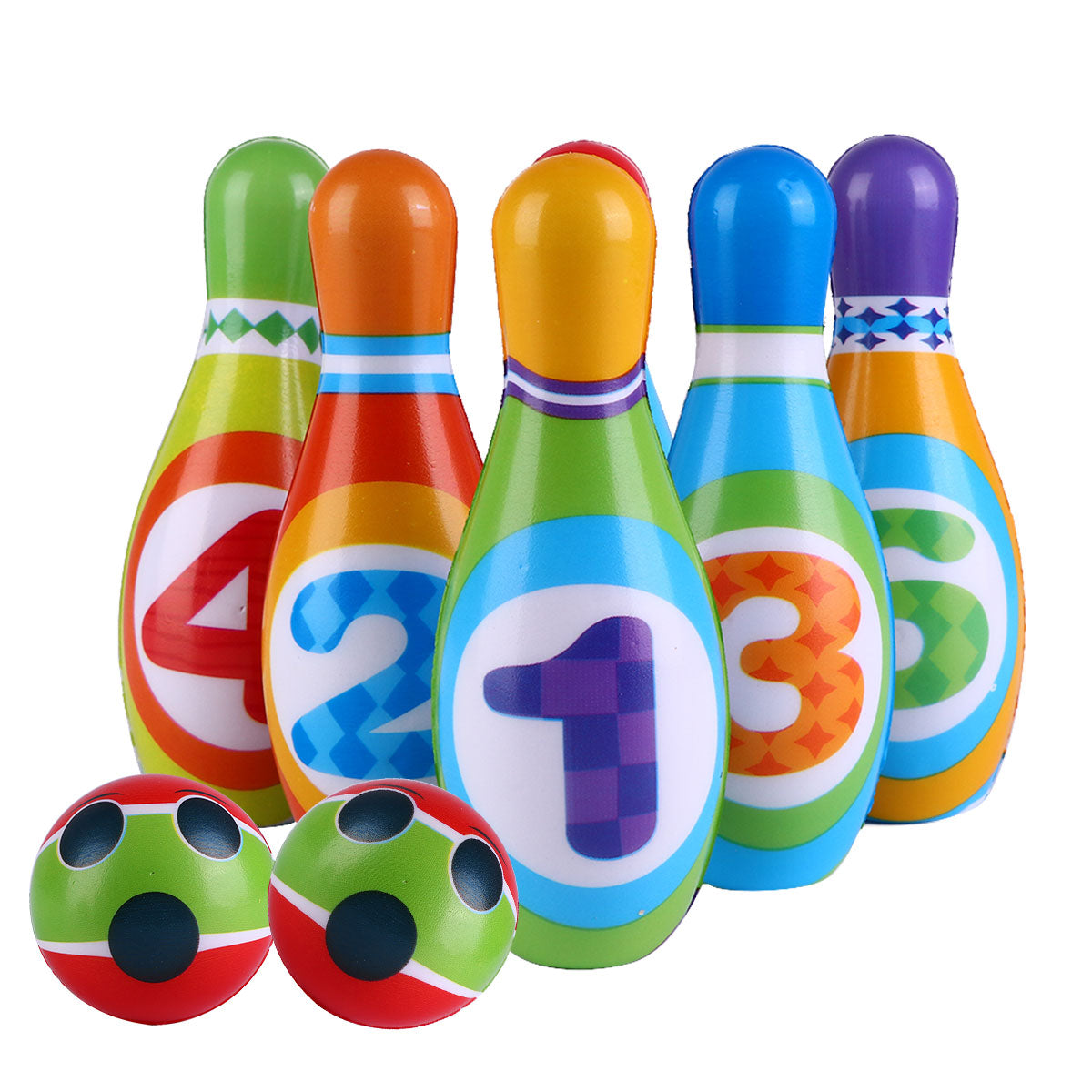 1 Set Portable Family Bowling Game Toys Children Outdoor Indoor PU Sports Game