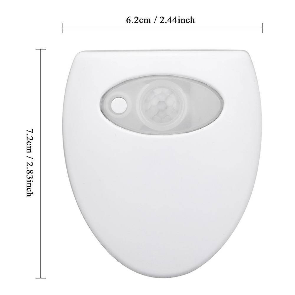 White 8-color Smart Bathroom Toilet Night Light Led Body Motion Activated On/off Seat Sensor Lamp