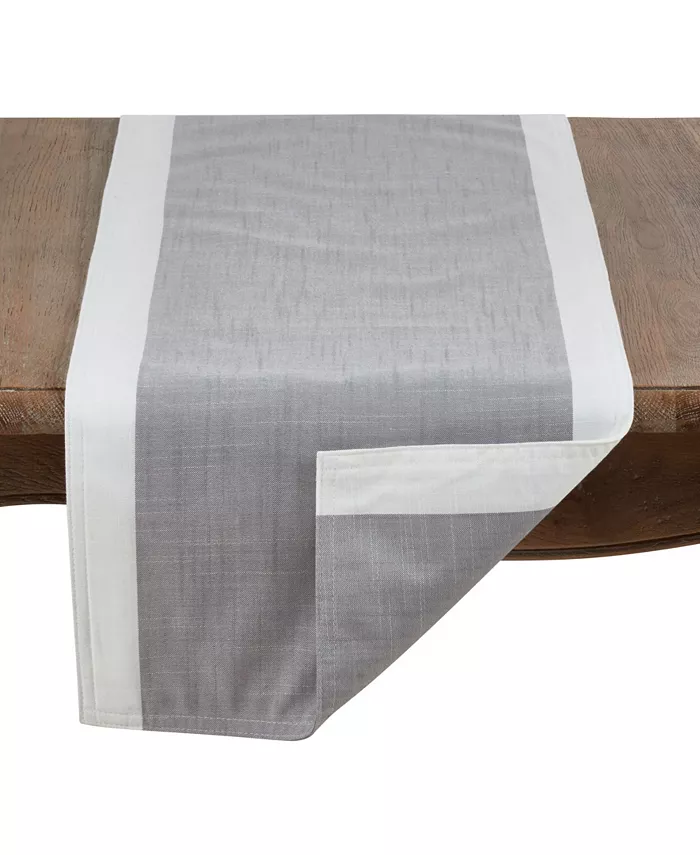 Saro Lifestyle Table Runner with Banded Border 108 x 16