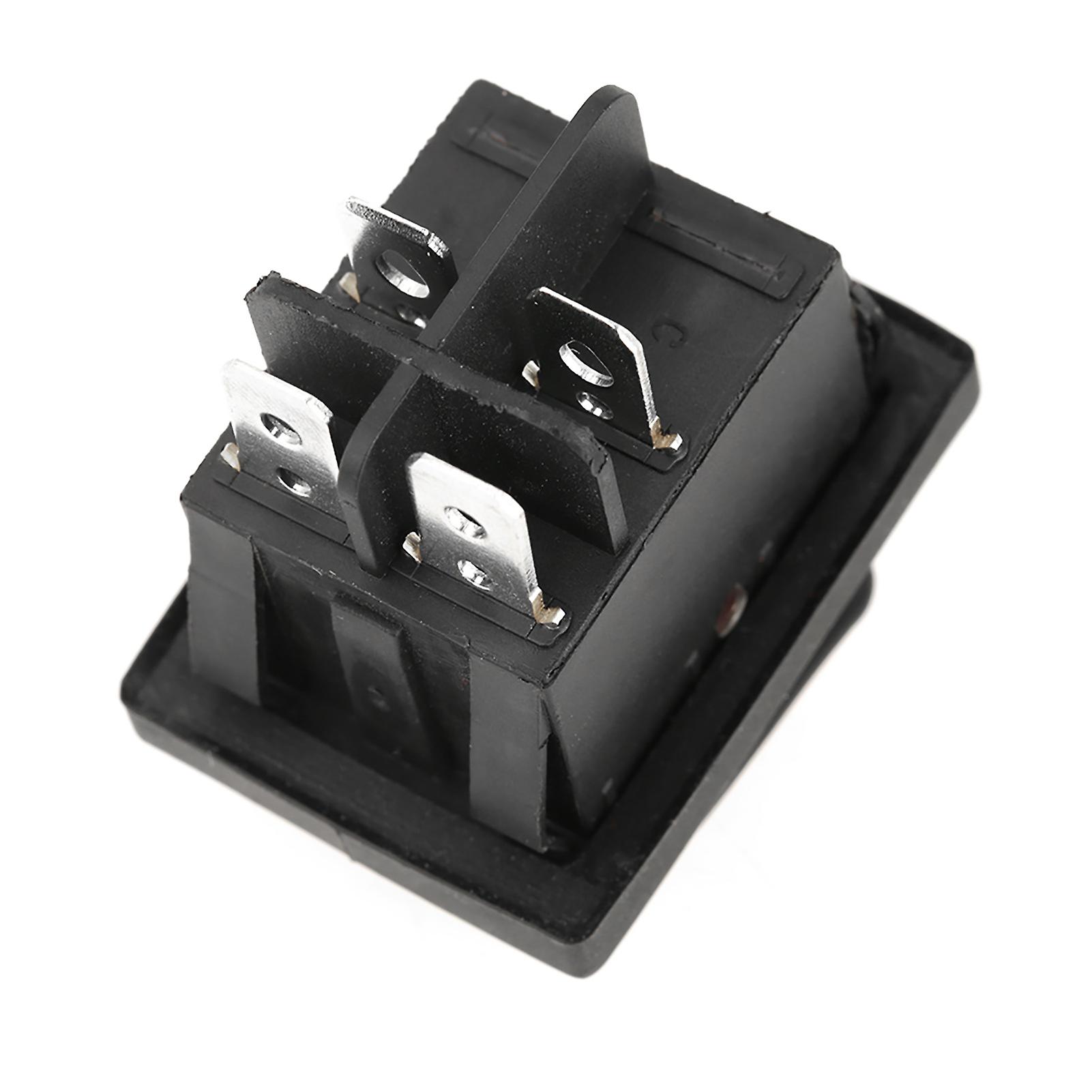 4 Pcs  Set Black Waterproof 4 Pin 2 Position On Off Red Green Lamp Rocker Switch