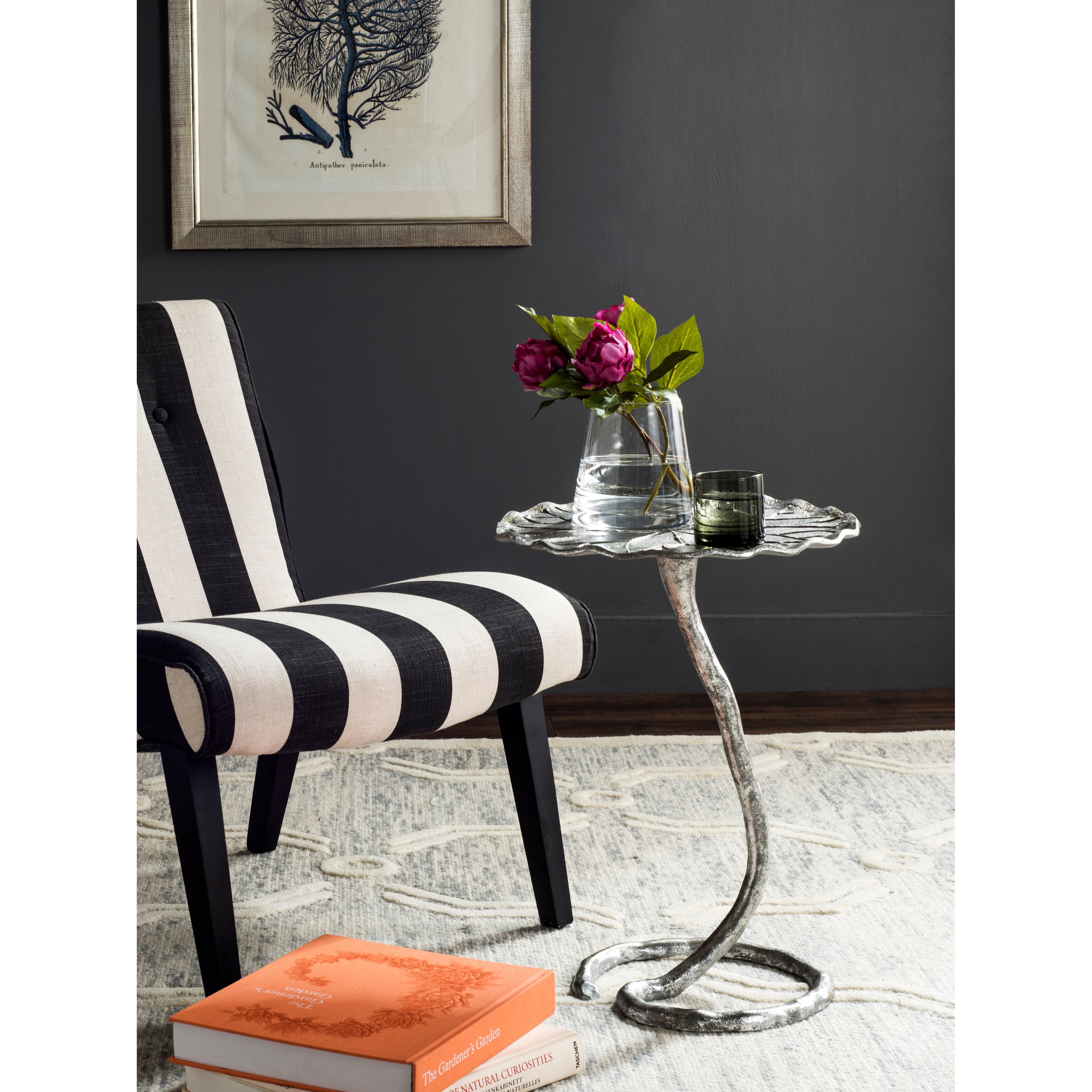 SAFAVIEH Justina Silver Side Table - 15.5