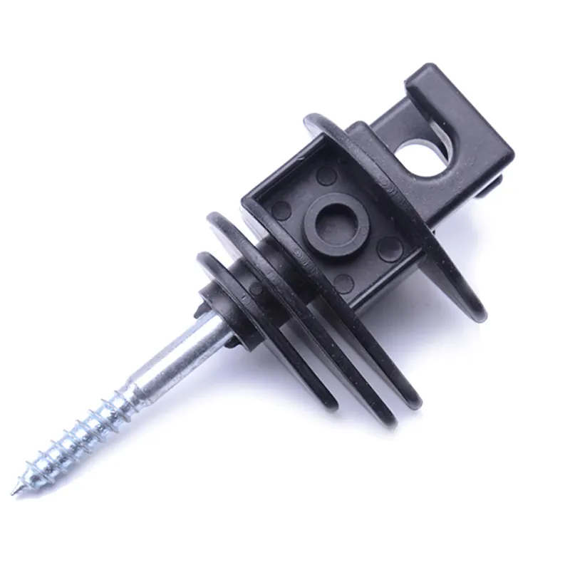 Electric fence wooden post screw in sustainable insulator with UV resistance