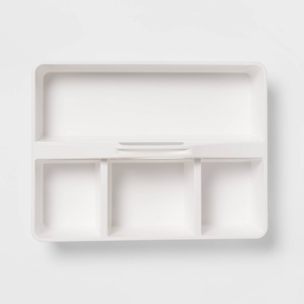 Divided Caddy Organizer White