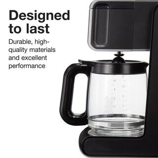 Proctor Silex 12-Cup Black FrontFill Coffee Maker with Glass Carafe 43686