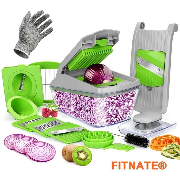 14-in-1 Vegetable Chopper Slicer， Fruit Dicer Veggie Kitchen Cutter Tools